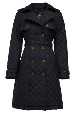 Grayson Quilted Trench Coat