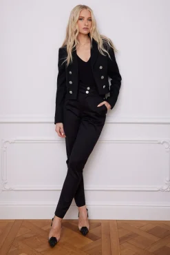 High Waisted Peg Trouser
