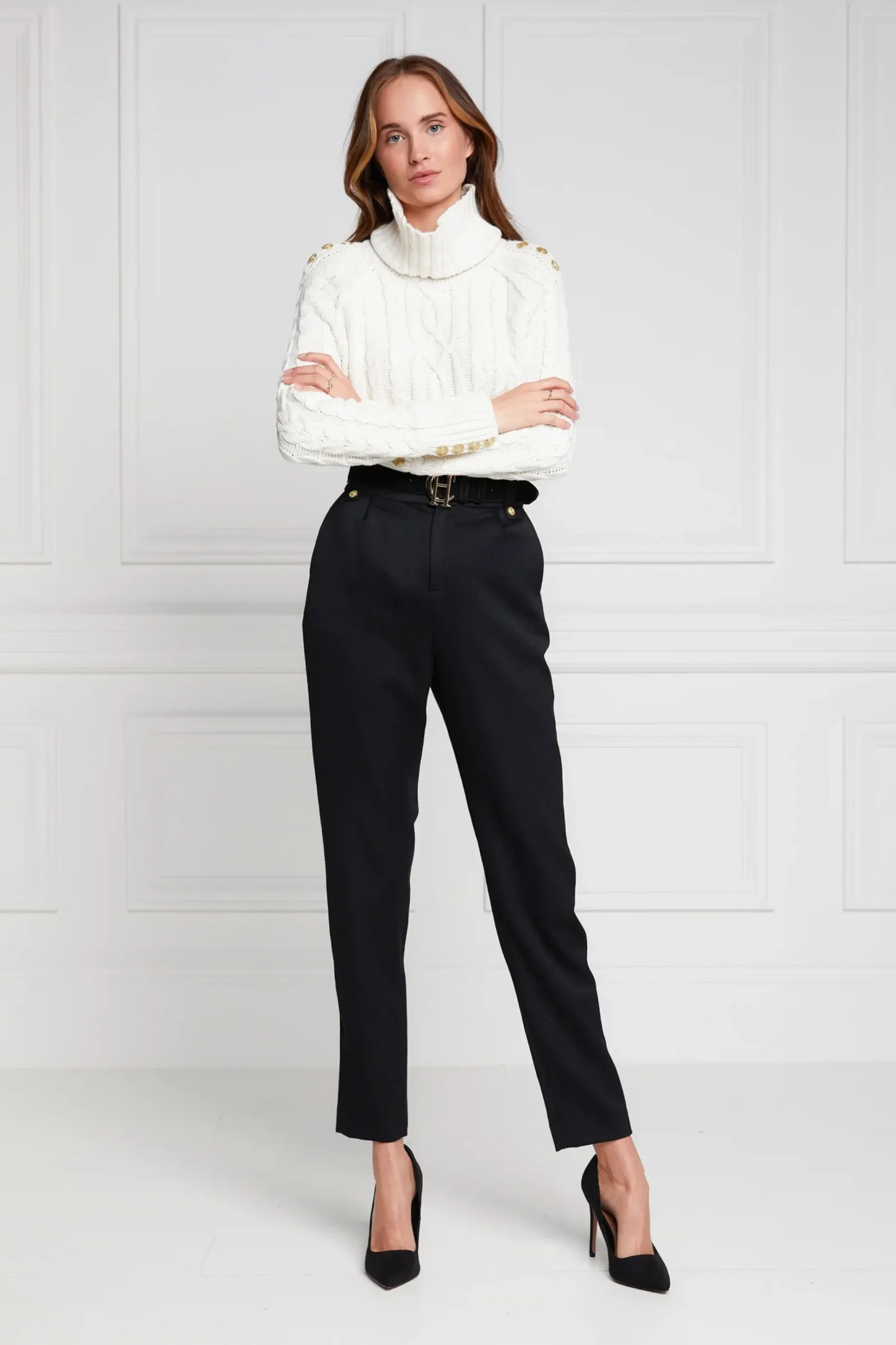 High Waisted Peg Trouser