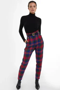 High Waisted Peg Trouser