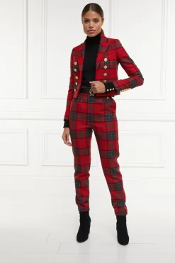 High Waisted Peg Trouser