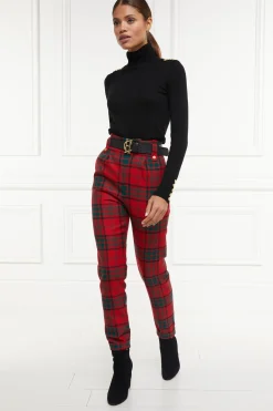 High Waisted Peg Trouser