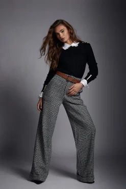 High Waisted Straight Trouser