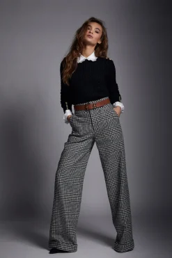 High Waisted Straight Trouser