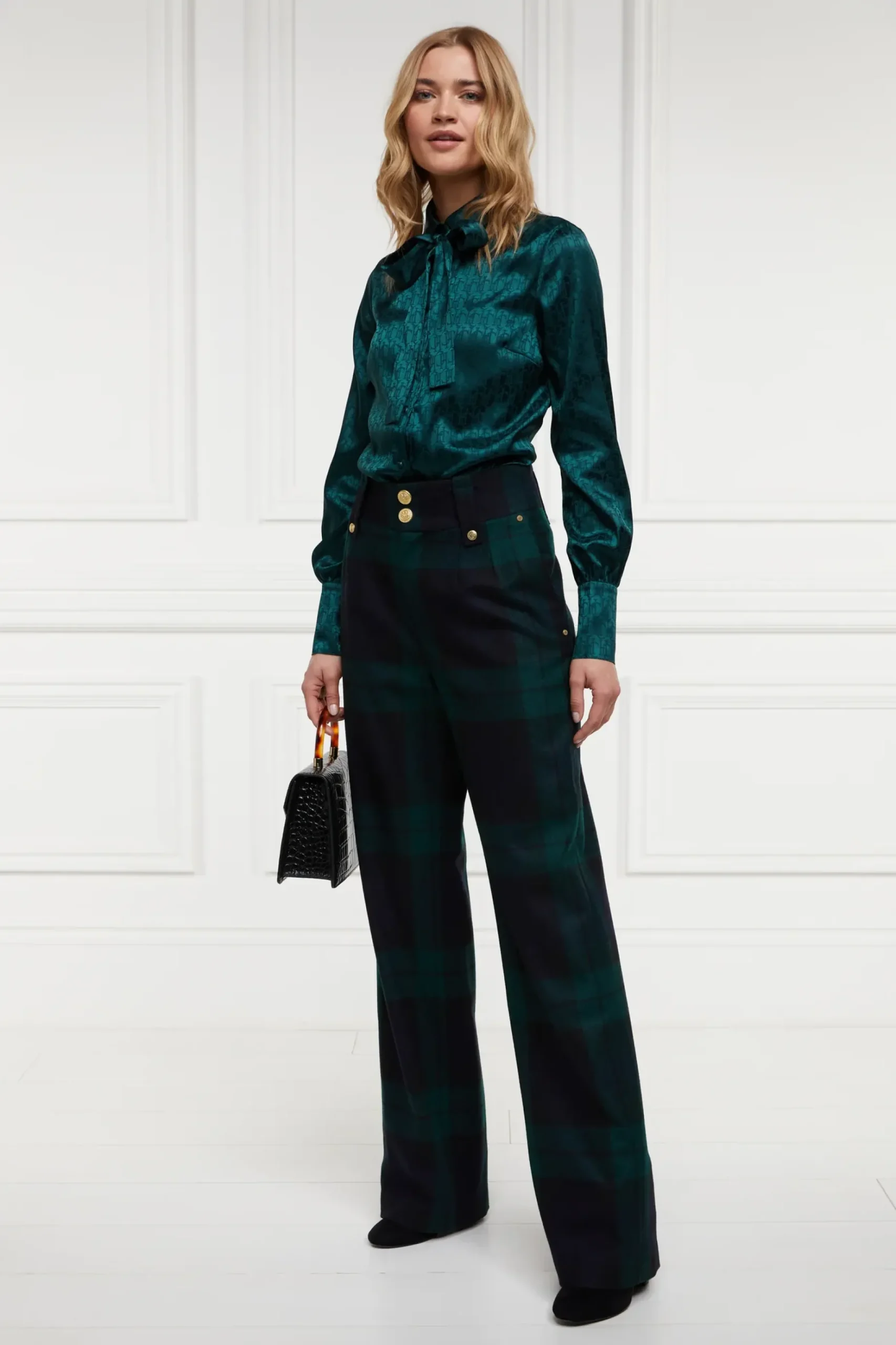 High Waisted Straight Trouser