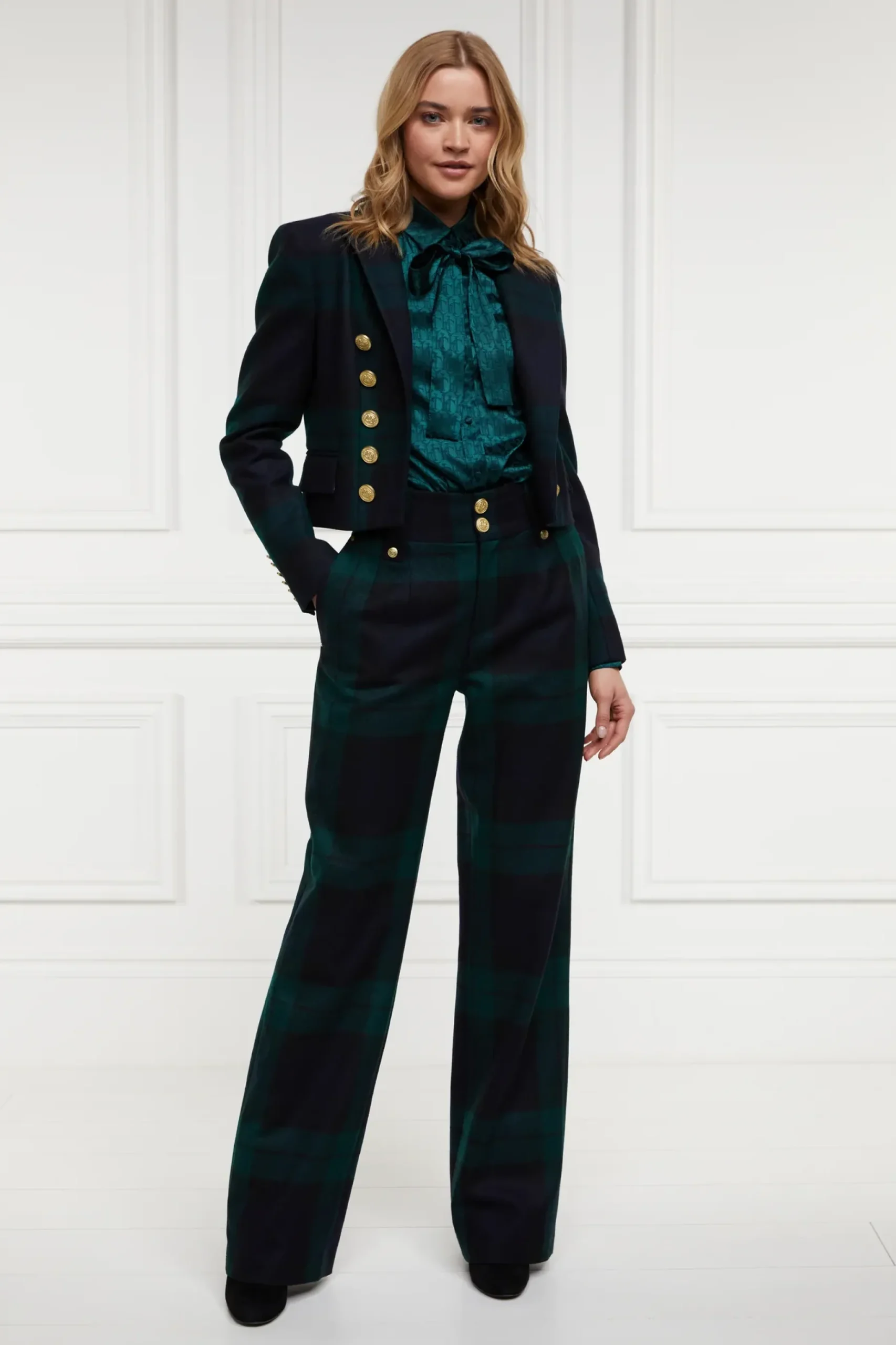 High Waisted Straight Trouser
