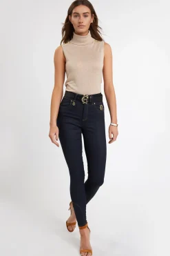 Luxury Sleeveless Roll Neck