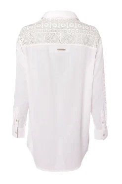 Oversized Cotton Lace Shirt