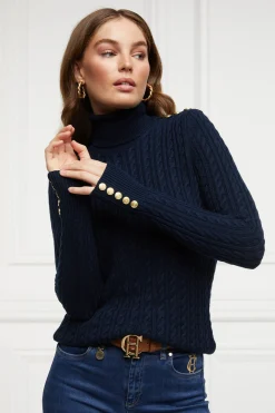 Seattle Roll Neck Cable Knit