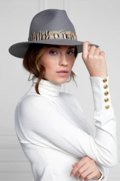 Trilby Hat Double Feather Band